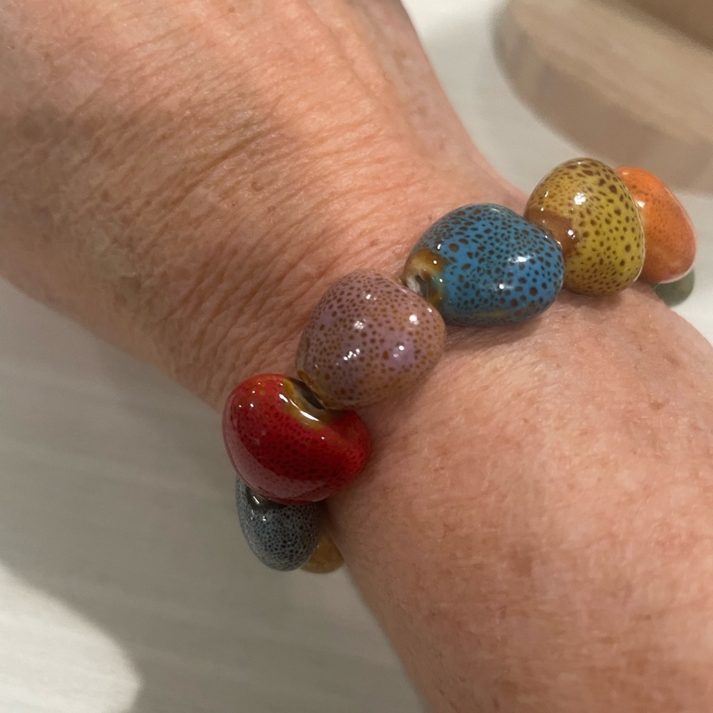 New Heart Shaped Ceramic Bead Bracelet